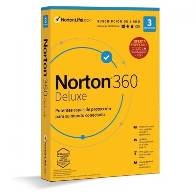 NORTON 360 Deluxe 25GB ES 1us 3 dispositivos 1A