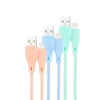 Nanocable 3 Cables LIGHTNING-USB 2.0/M,Mallado 1M