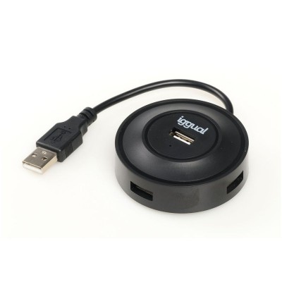 iggual Hub USB 2.0 x 4 puertos USBHubR2.0x4p