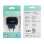 TooQ TQWC-1S02 Cargador de pared 2 USB Negro