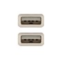 Nanocable Cable USB 2.0, tipo A/M-A/M Beige, 1m