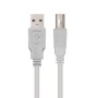 Nanocable Cable USB 2.0 A/M - B/M, Beige, 3 m