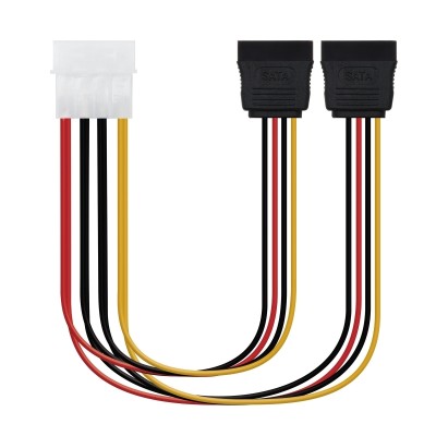 Nanocable Cable SATA Alimentación 5.25"M-2xSATA/H