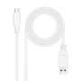 Nanocable Cable USB 3.1 Gen2 USB-C/A 2 M Blanco