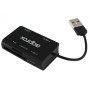 approx APPHT8B Hub 3 usb 2.0+Lec.SD/MicroSD Negro