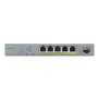 ZyXEL GS1350-6HP Switch 5xGB PoE 1xSFP 60W